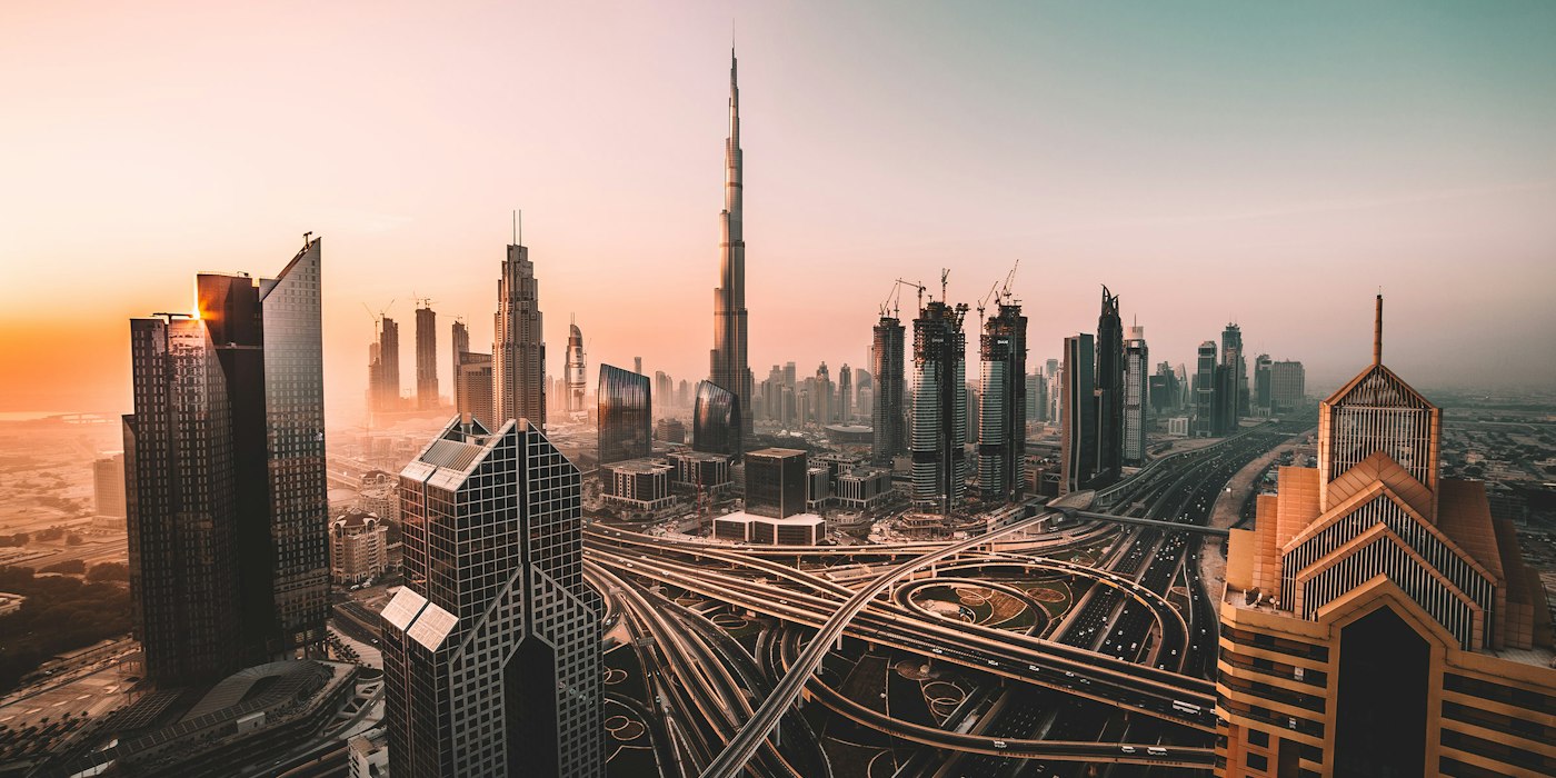 Dubai business district skyline